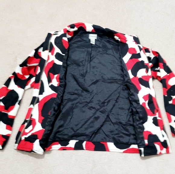 Womans Chicos size 2 MEDIUM beautiful jacket fully lined cotton blend sh… - Picture 10 of 13